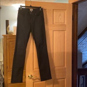 PAIGE dark blue stretchy skyline straight jeans